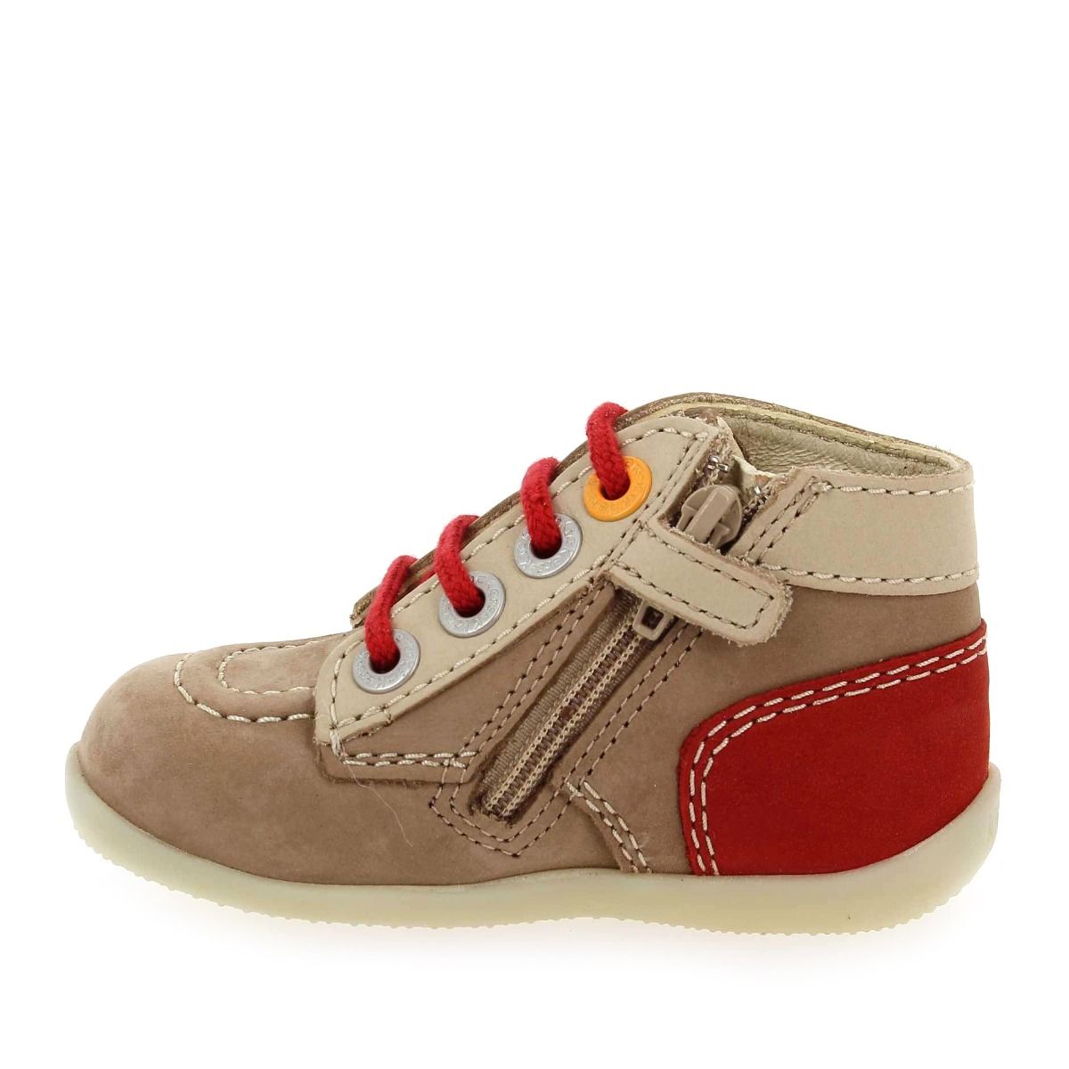 Kickers  BONZIP-2 G E22 - beige rouge