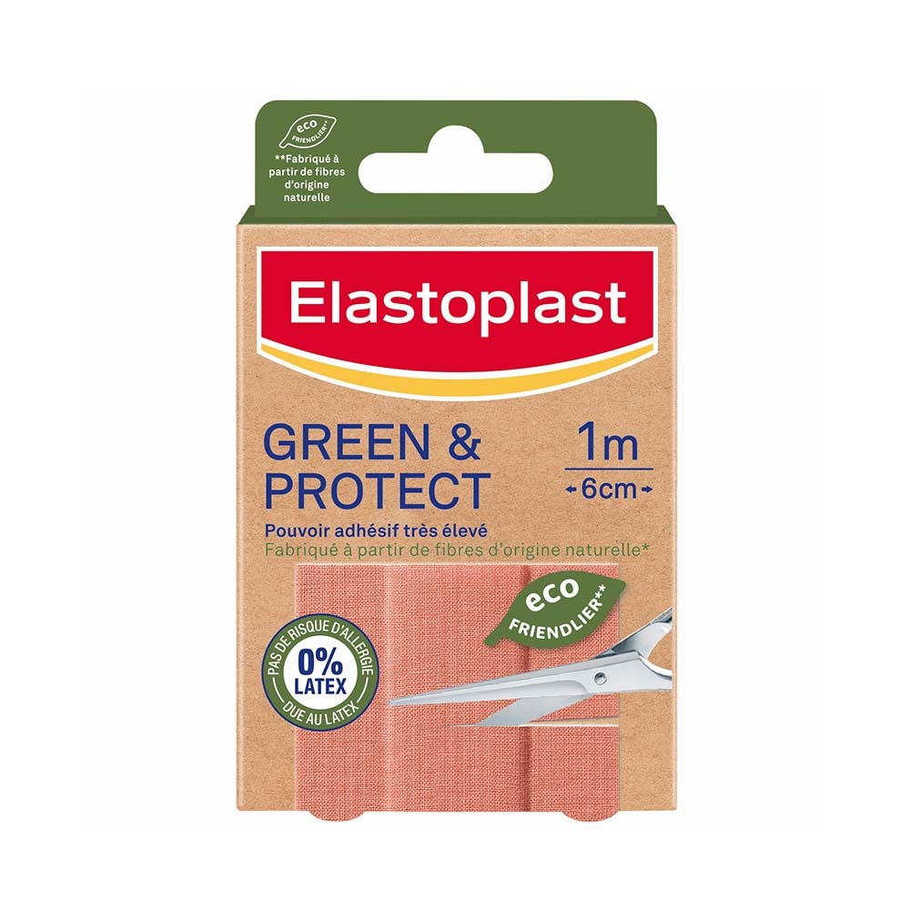 elastoplast Elastoplast Green & Protect Tissu - Bandes à Découper 10 x 6cm Pansements