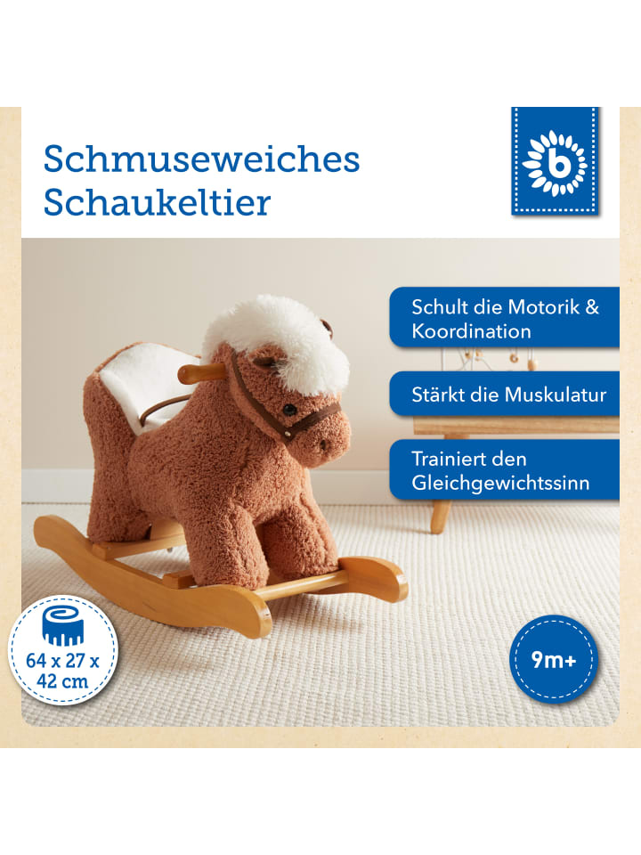 Bieco Spielwaren Plüsch Schaukeltier Pferd in Braun günstig kaufen onesize