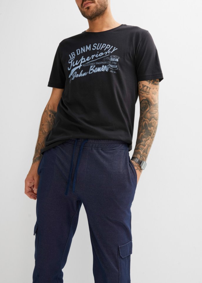 Cargo-Sweathose in Denimoptik