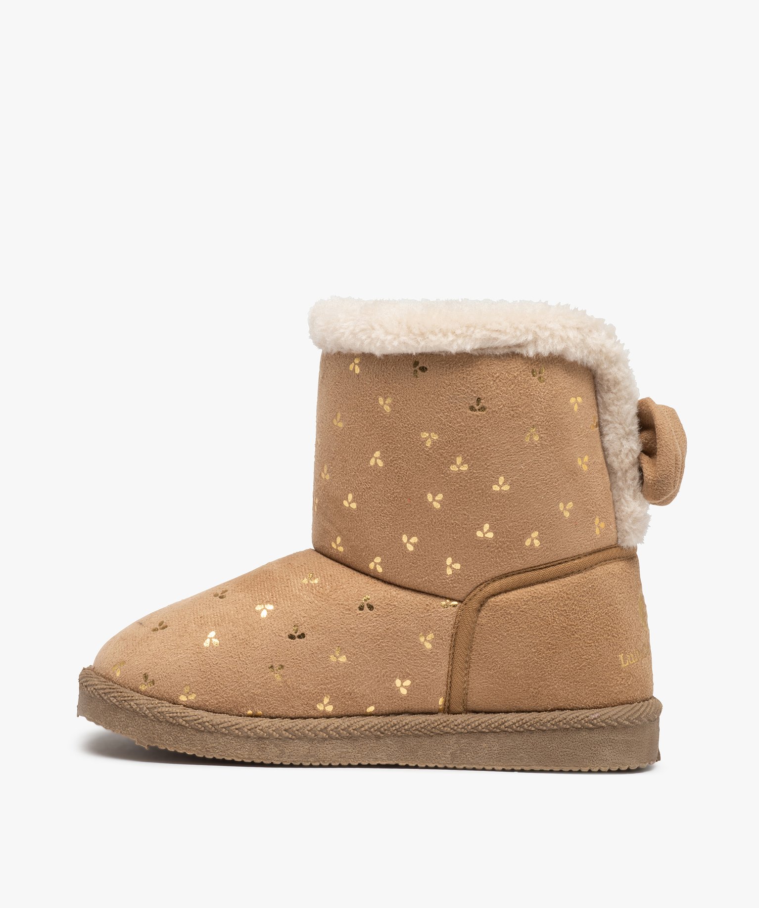 Boots fourrées fille à motifs brillants - LuluCastagnette beige | GEMO