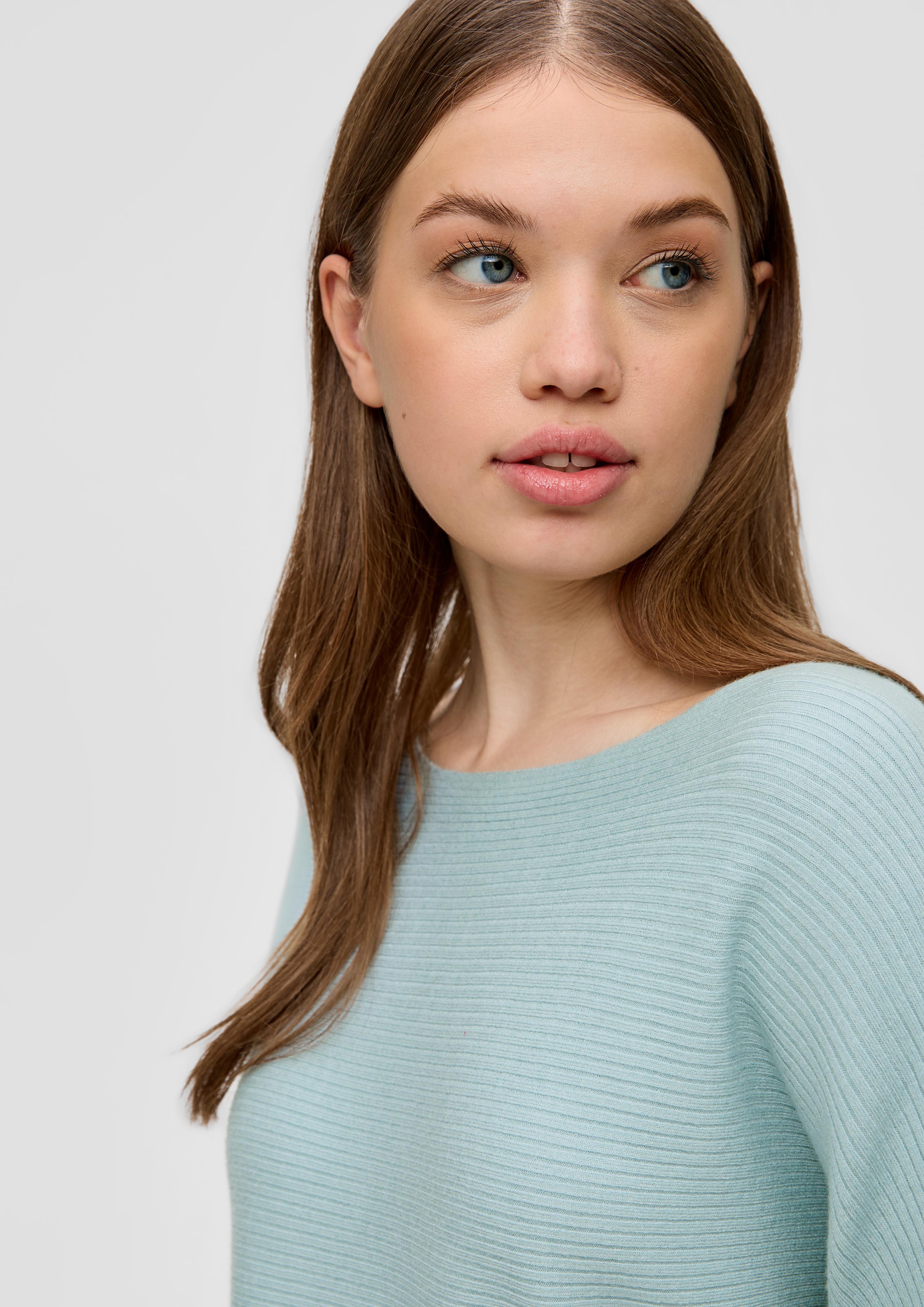 Rippstrickpulli mit Fledermausarm  2144100-6103