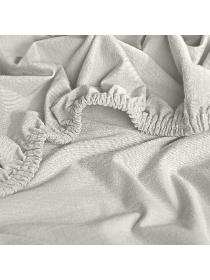 Erwin Müller Single-Jersey Boxspringbett-Spannbettlaken Freising in weiß günstig kaufen