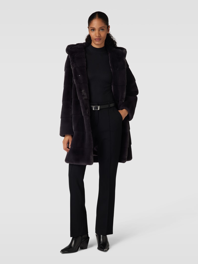 Jacke mit Kunstfell in anthrazit