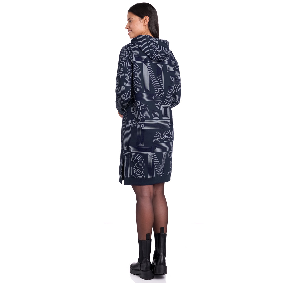 Damen Sweatkleid mit Kapuze