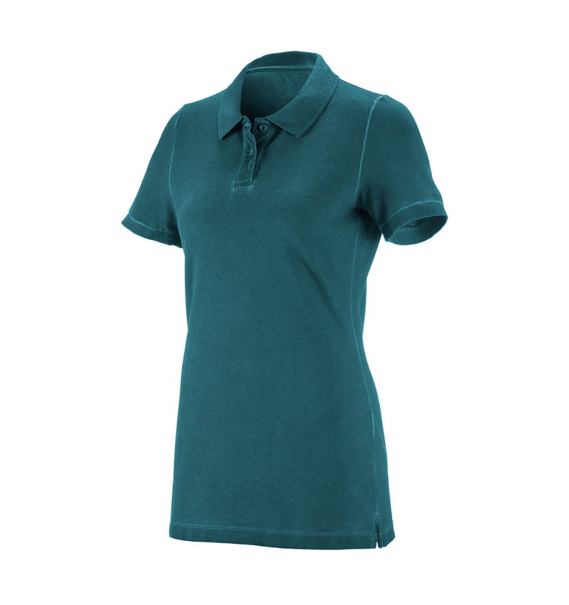 e.s. Polo-Shirt vintage cotton stretch, Damen