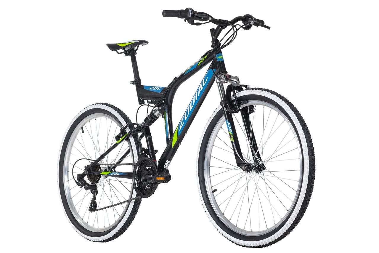 KS Cycling Mountainbike Fully 26'' Zodiac Schwarz-Grün RH 48 cm