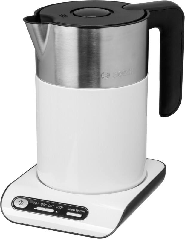 Bosch Wasserkocher 1.5 L Weiß, Silber 2400 W TWK 8611 P
