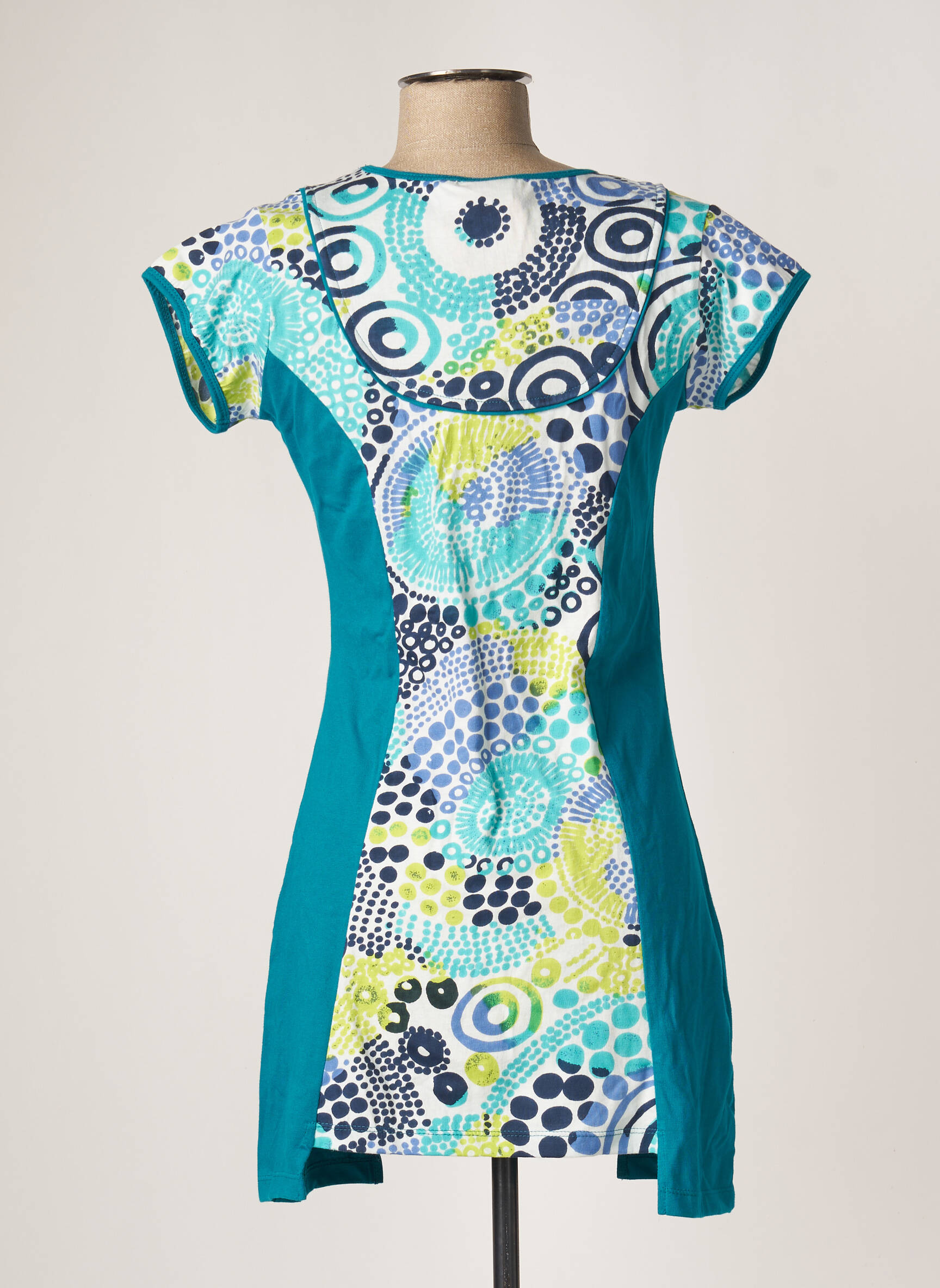 Coton Du Monde Tuniquemanchecourte Femme couleur bleu