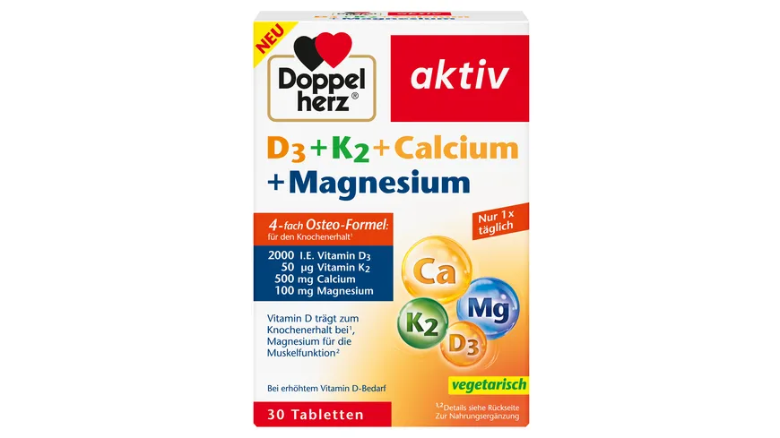 Doppelherz D3 + K2 + Calcium + Magnesium