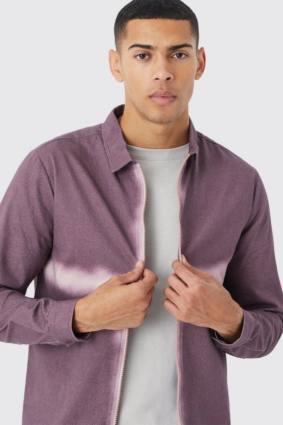 Oversize Overshirt mit Reißverschluss