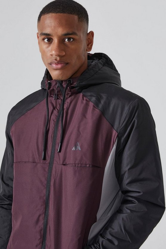 Lockere gepolsterte Ripstop Colorblock Jacke