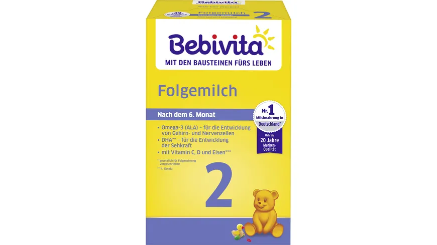 Bebivita Milchnahrung 2 Folgemilch 500 g