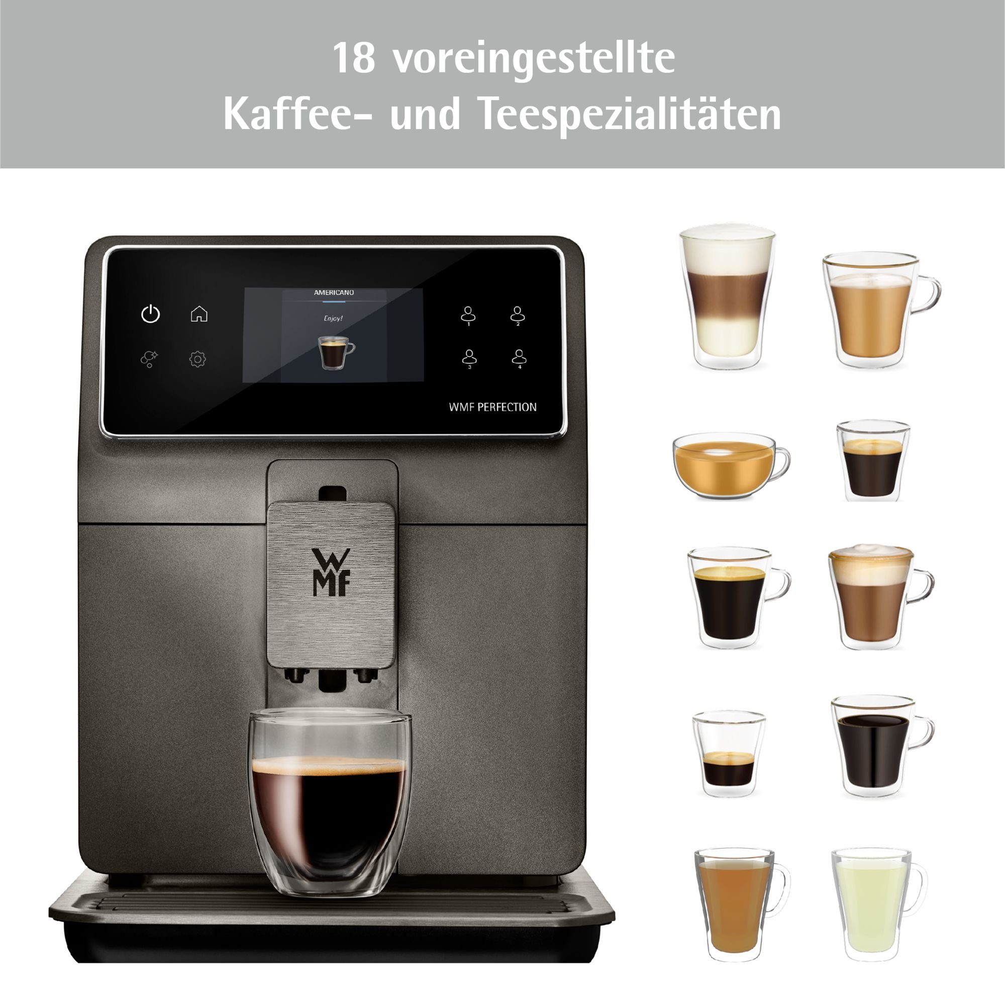 WMF Kaffeevollautomat Perfection 780, Double Thermoblock, Edelstahl-Mahlwerk