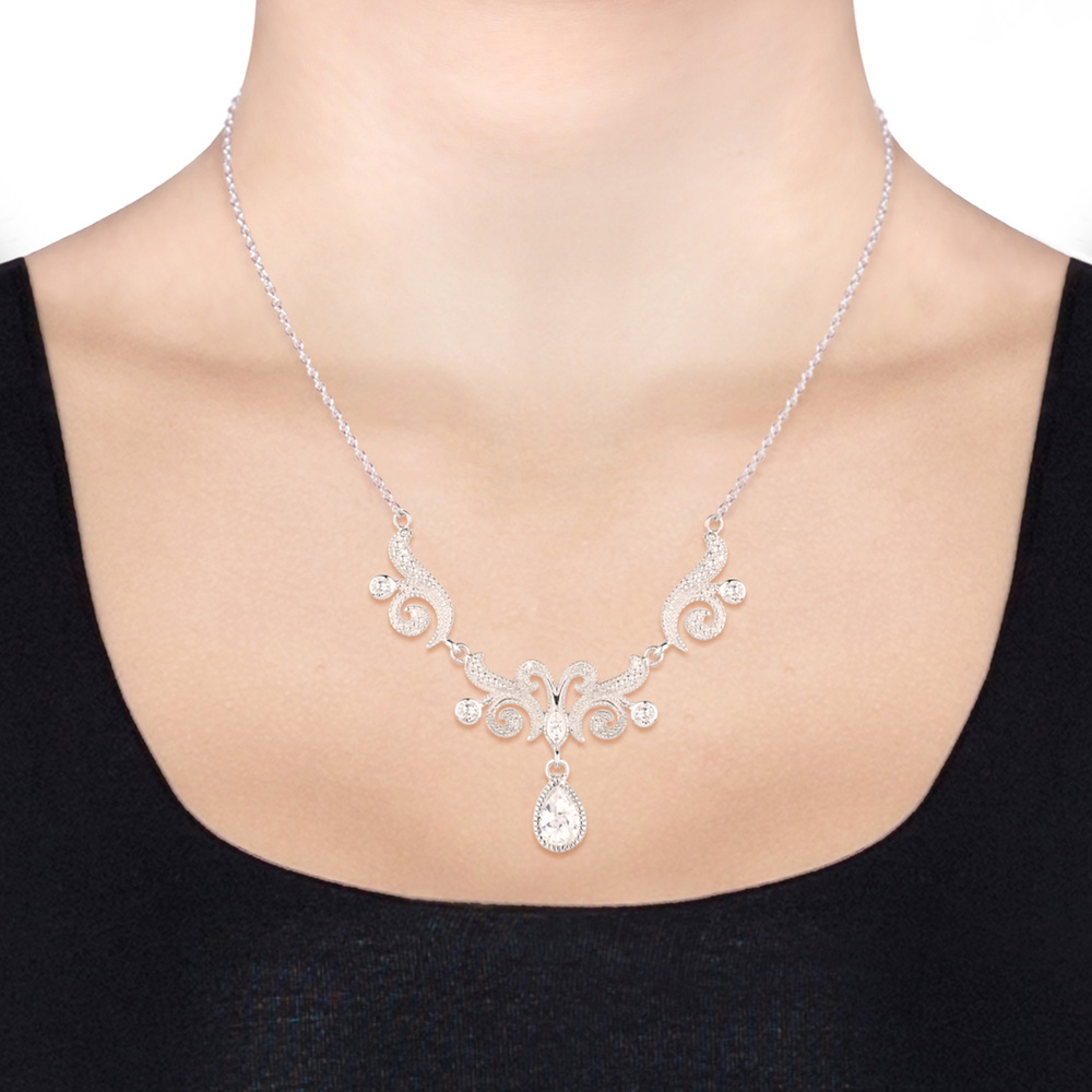 Elli PREMIUM Elli PREMIUM Collier Collier Statementkette Zirkonia 925 Silber collier