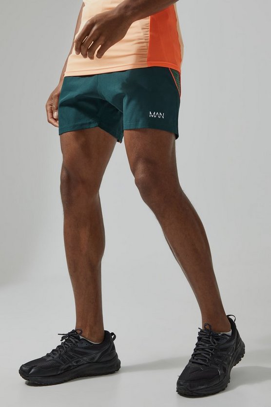 Man Active strukturierte Colorblock Mesh-Shorts