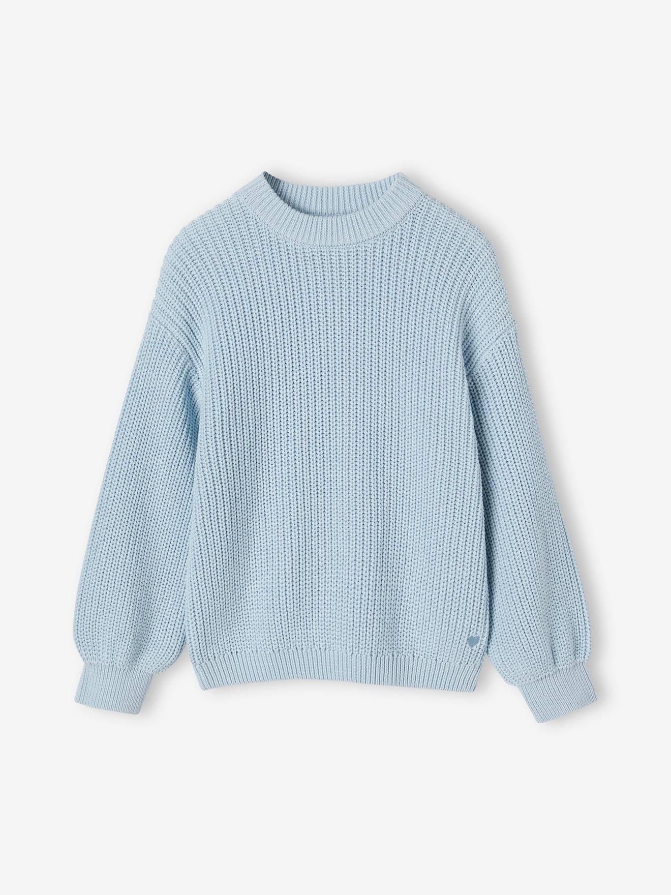 Vertbaudet Mädchen Pullover aus Rippstrick Oeko-Tex - koralle