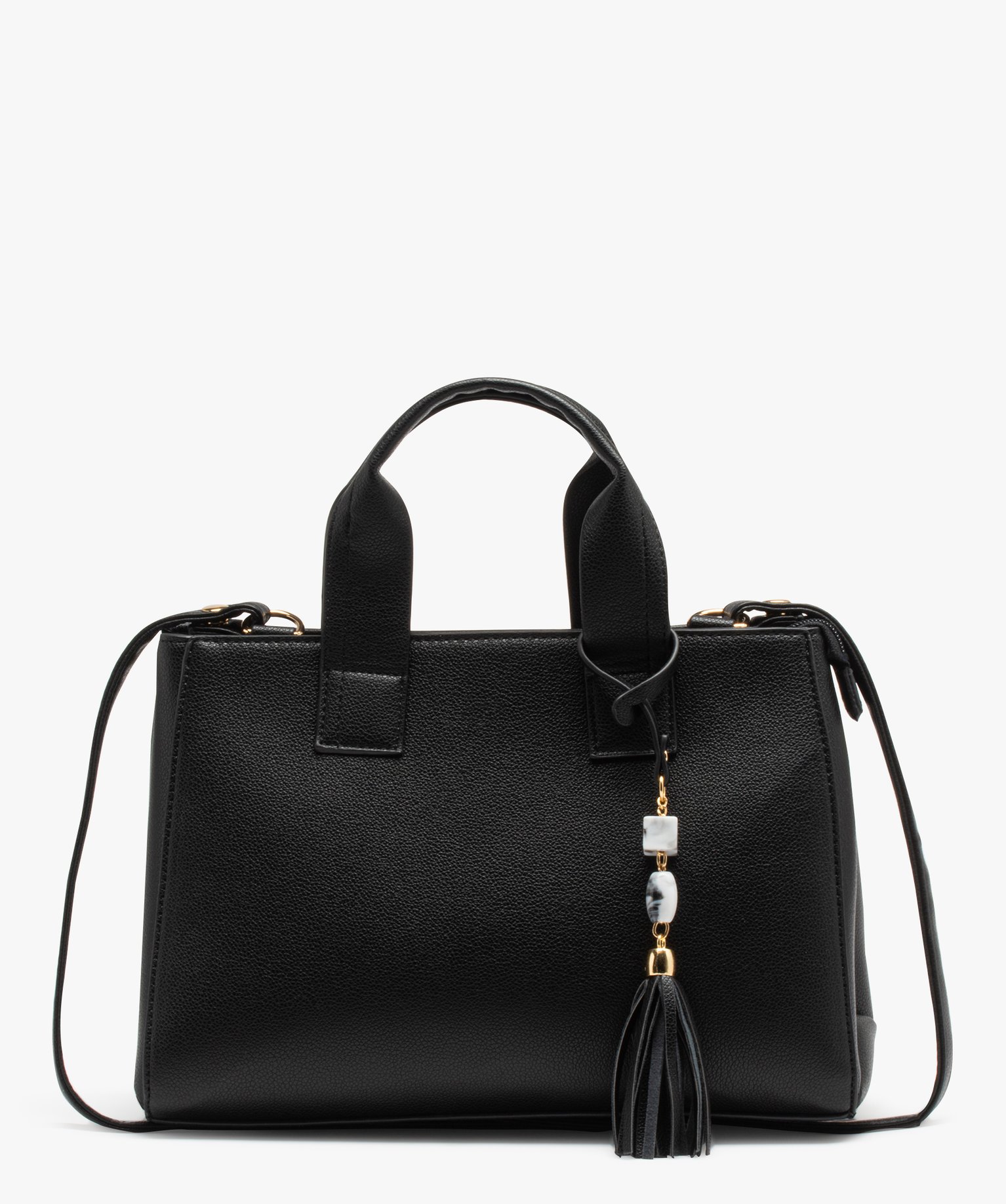 Sac à main à double compartiment femme noir | GEMO