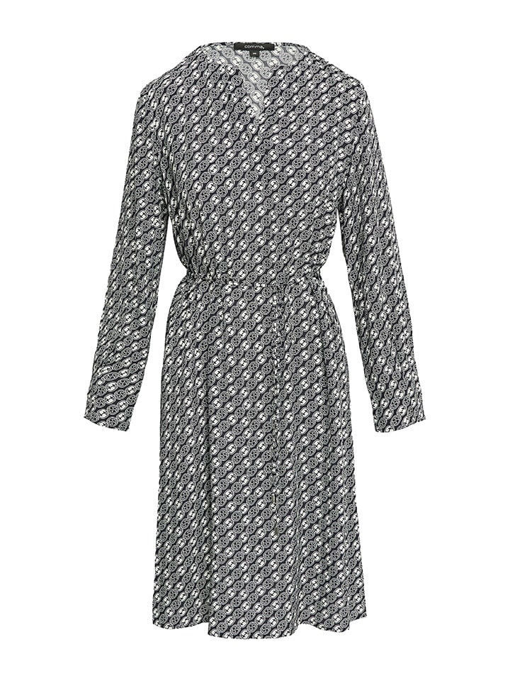 comma Kleid in Schwarz/ Grau günstig kaufen