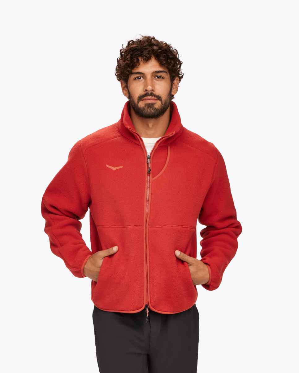 Ridgetop Fleece med hel glidelås Rust