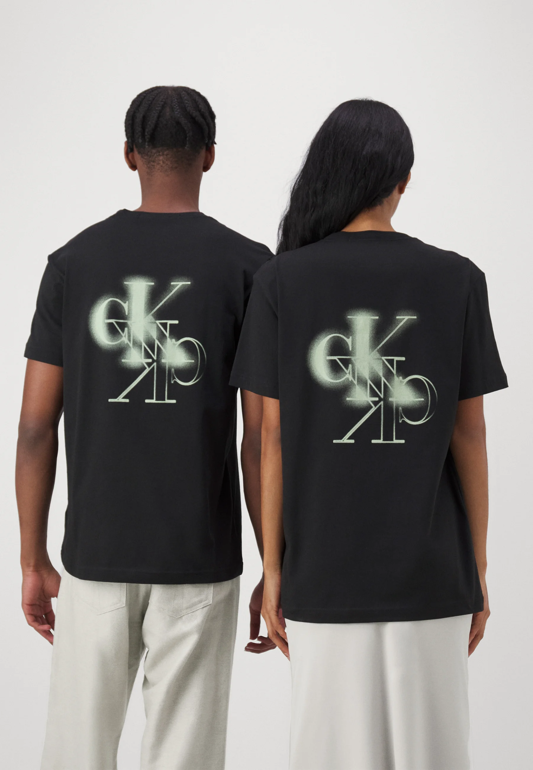 Calvin Klein Jeans MIRRORED LOGO TEE UNISEX - Camiseta con estampado
