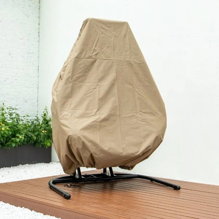 Hammock Wicker Swing Egg Chair Outdoor Backyard or Indoor With Stand Rain Cover Included