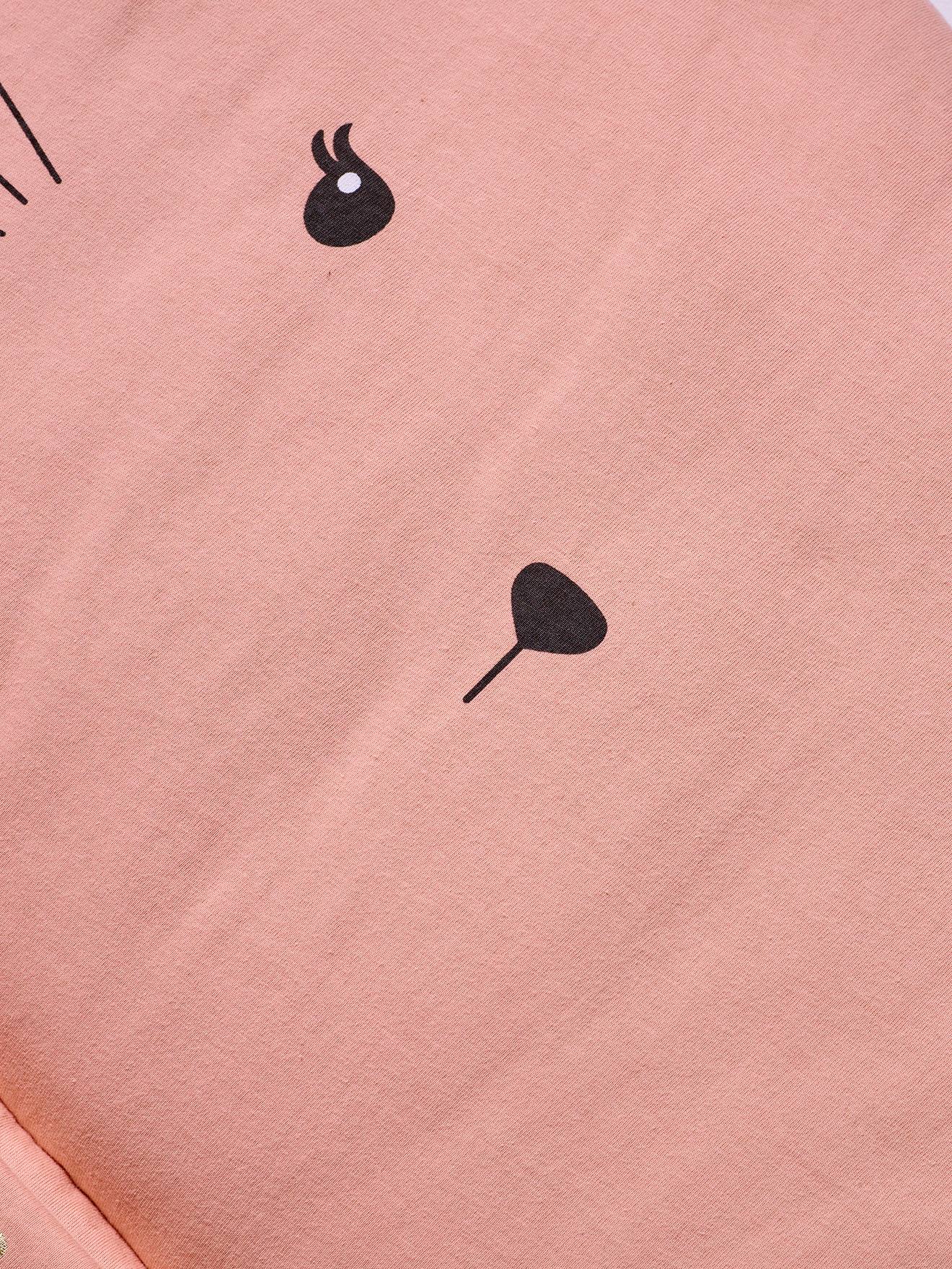 Vertbaudet Kinder Schlafsack KATZE mit Recycling-Materialien Oeko-Tex - rosa