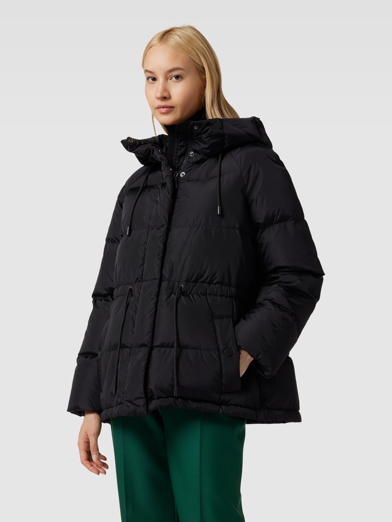 Dauneenjacke mit Label-Details Modell 'YSER' in schwarz