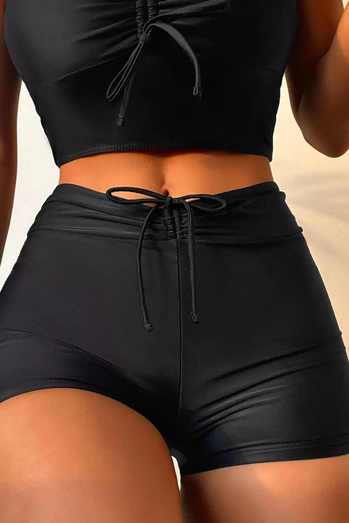 Angelsin  Vorne verstellbare Badeshorts mit Kordelzug