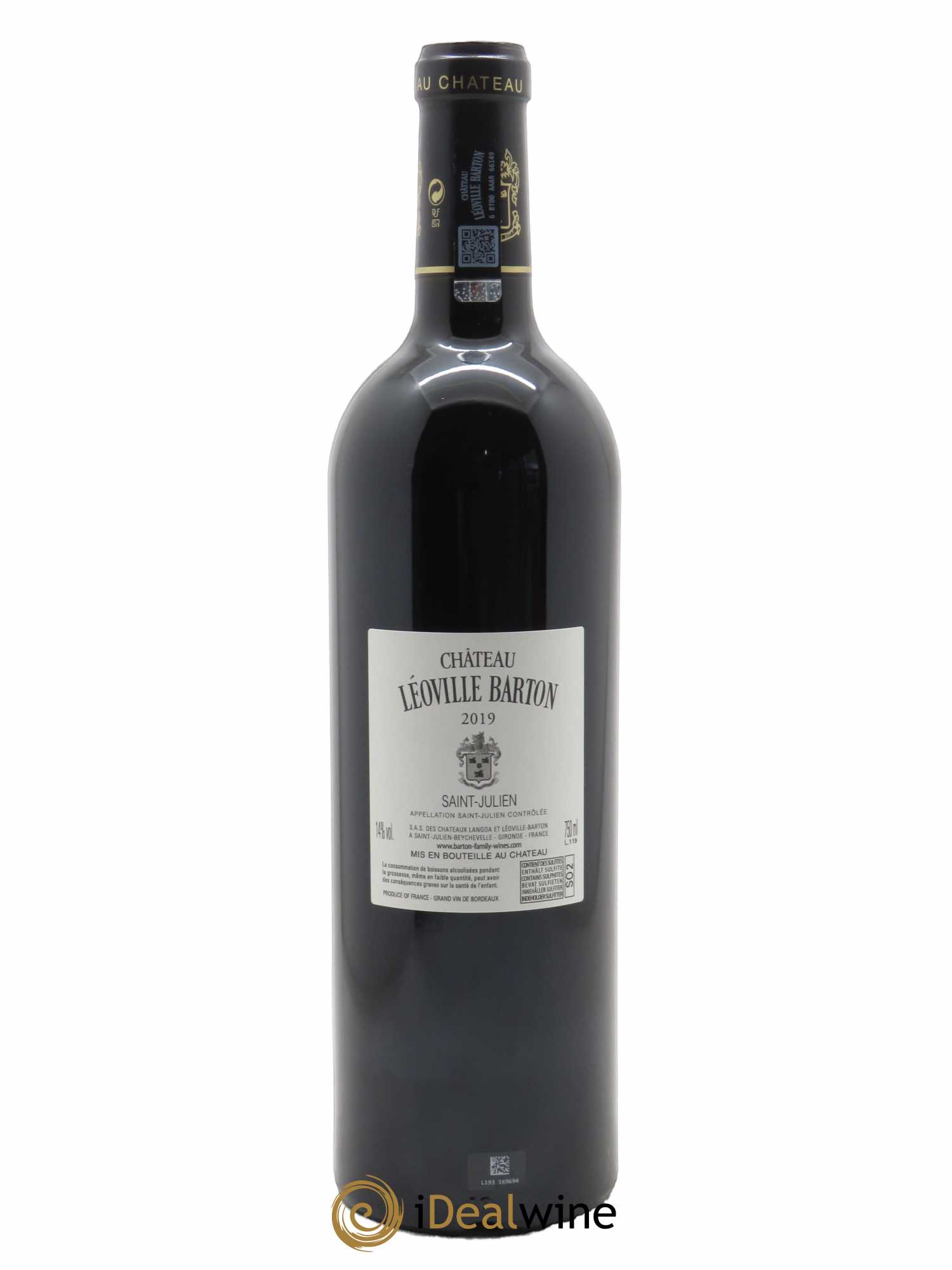 Château Léoville Barton 2ème Grand Cru Classé (CBO à partir de 6 bts) 2019 - Lot de 1 Bouteille