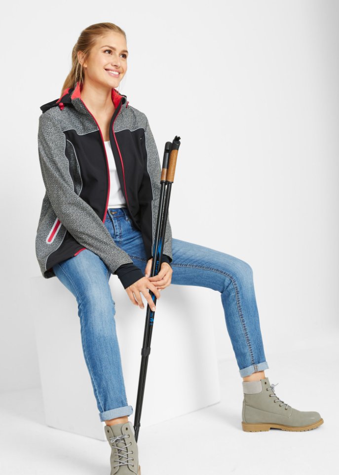 Softshelljacke mit reflektierenden Details