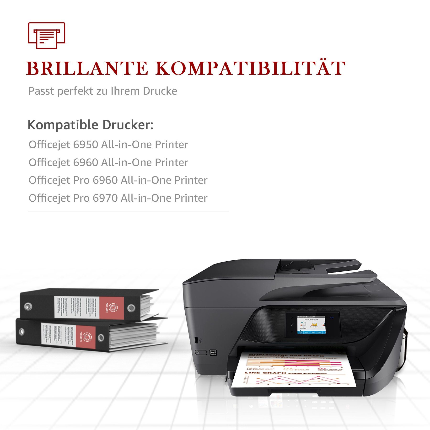 Toner Kingdom Drucker für HP 903 XL Multipack Officejet Pro 6950 6960 6970 Tintenpatrone