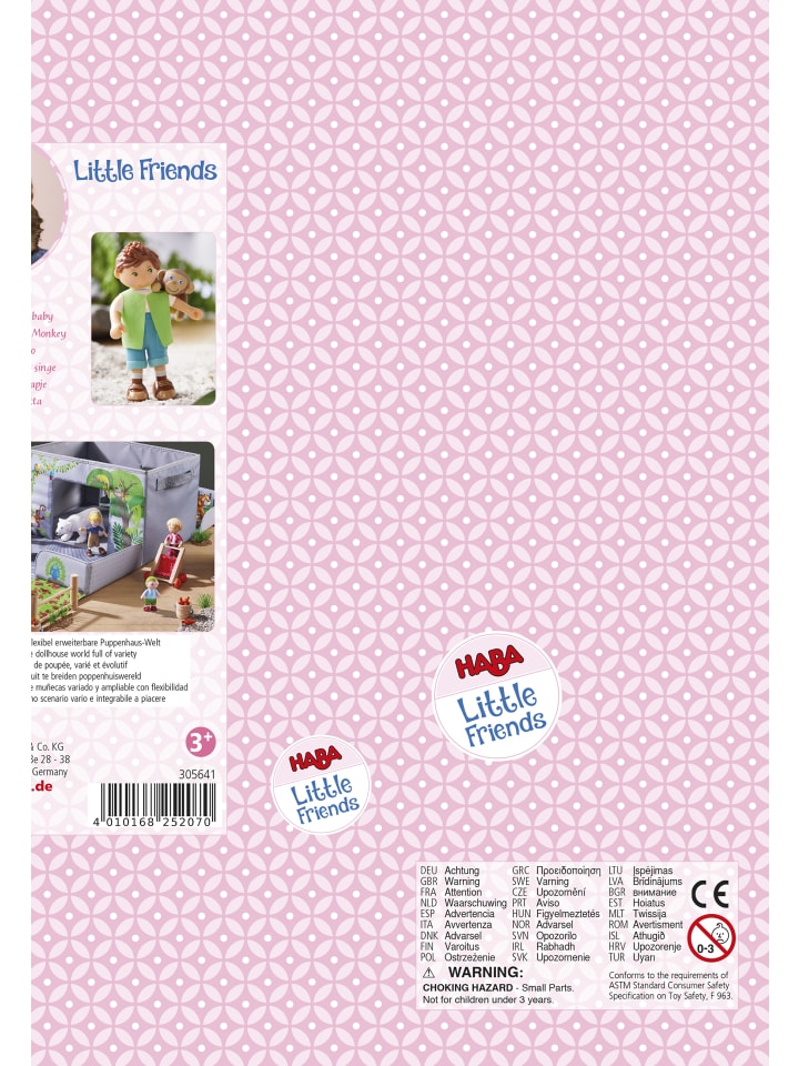 Haba Minipuppe Little Friends in Julius und Affenbaby günstig kaufen onesize