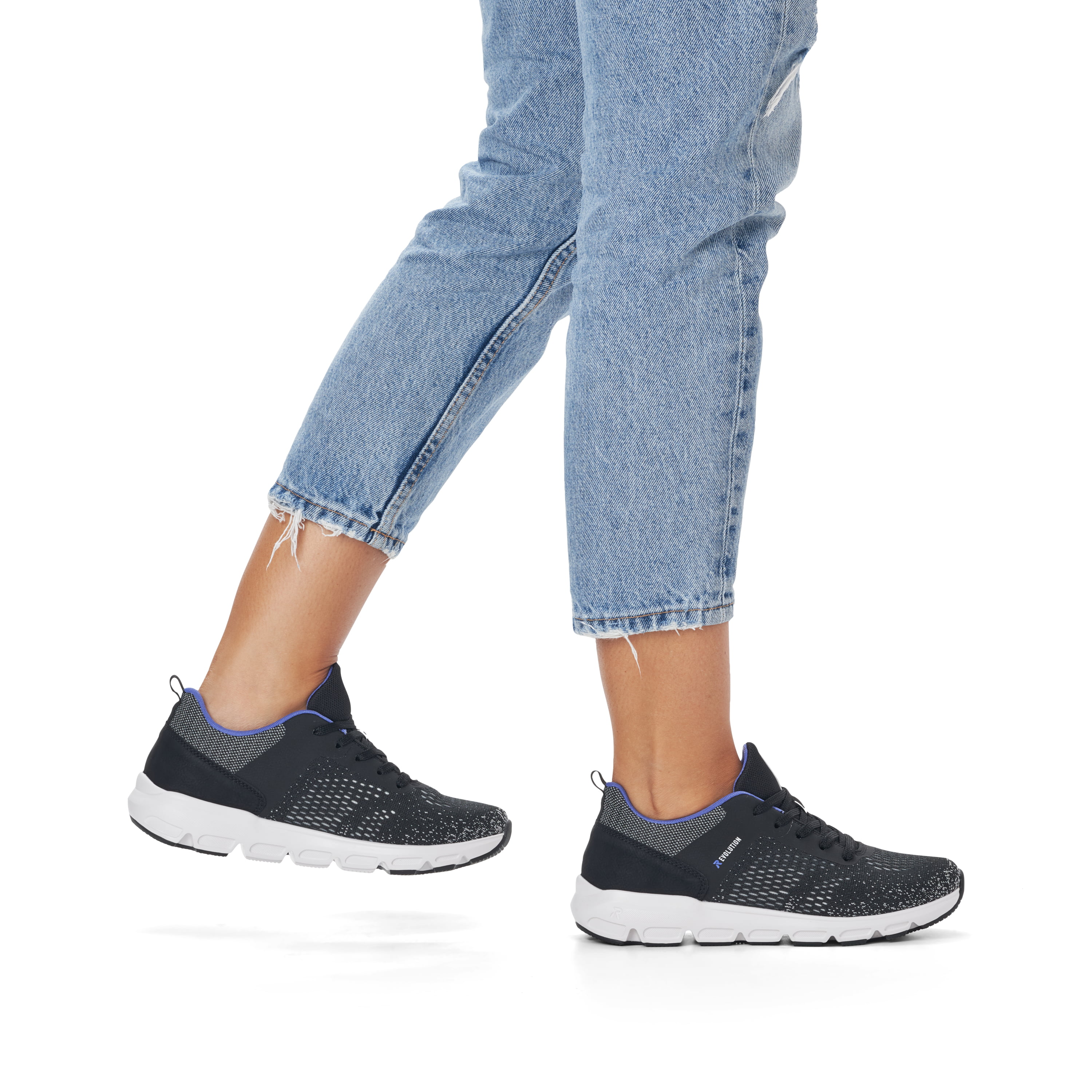 Rieker Damen Sneaker Low steel black