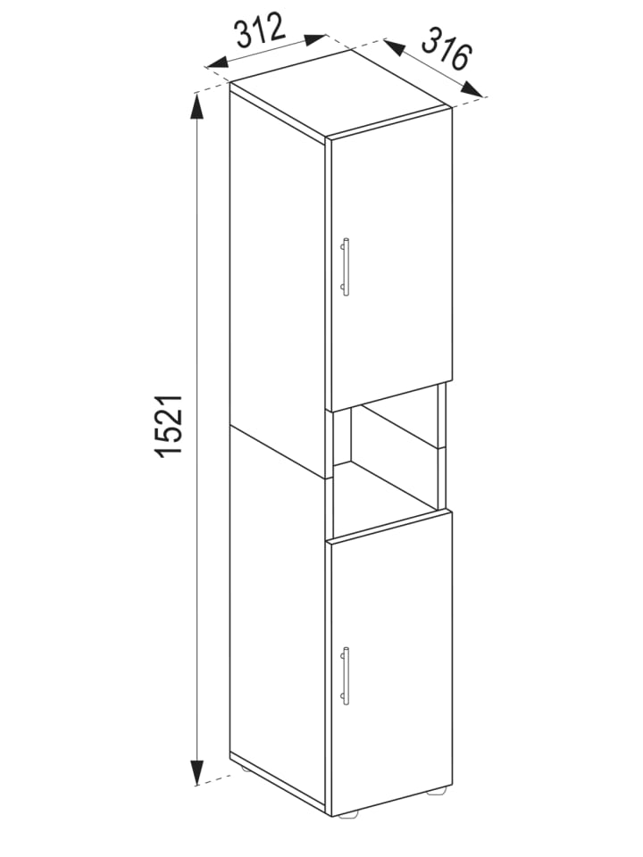 VCM  Holz Badmöbel Badschrank Hochschrank Flandu in Honig-Eiche günstig kaufen onesize