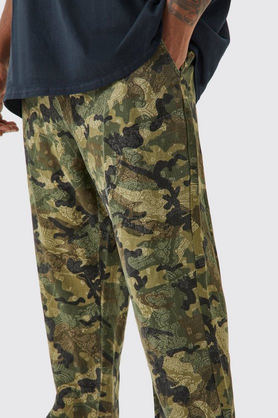 Plus Camouflage Cargo-Hose mit geradem Bein