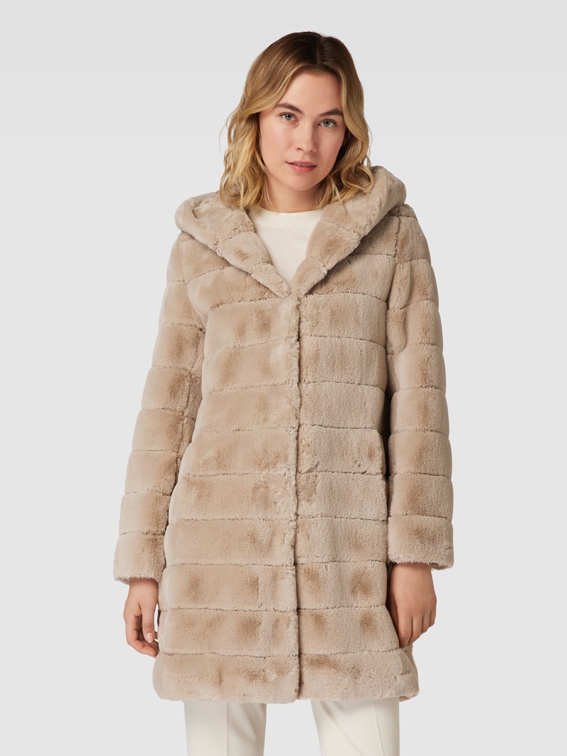 Jacke mit Kunstfell in sand