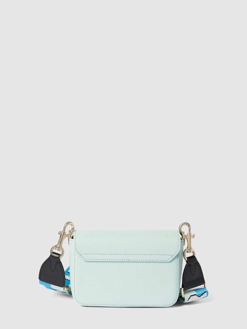 Umhängetasche mit Label-Detail Modell 'METROPOLIS' in mint