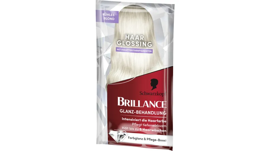 Schwarzkopf Brillance Glanz-Behandlung Haar Glossing Sachet 30 ml kühles blond - kühles blond