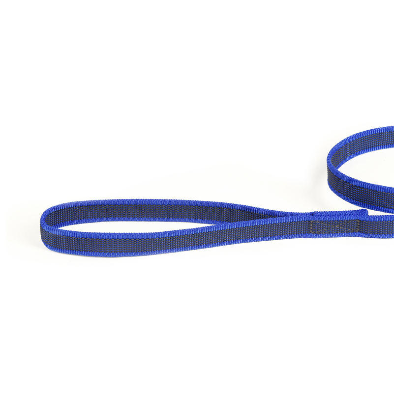 JULIUS-K9 Hundeleinen JULIUS-K9 Führleine 20mm Schlaufe 1 m blau/ grau