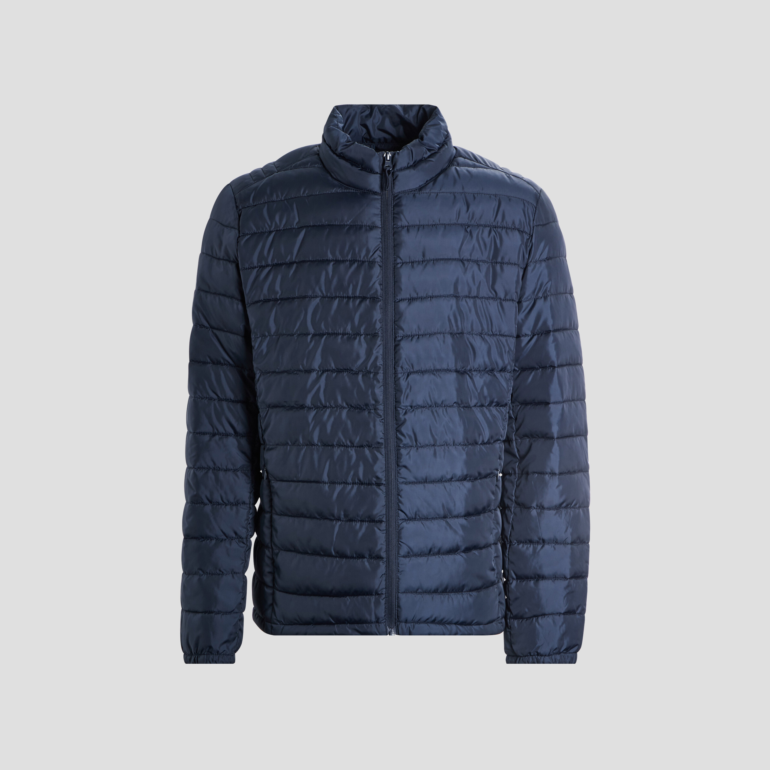 Doudoune légère droite zippée bleu marine homme | La Halle
