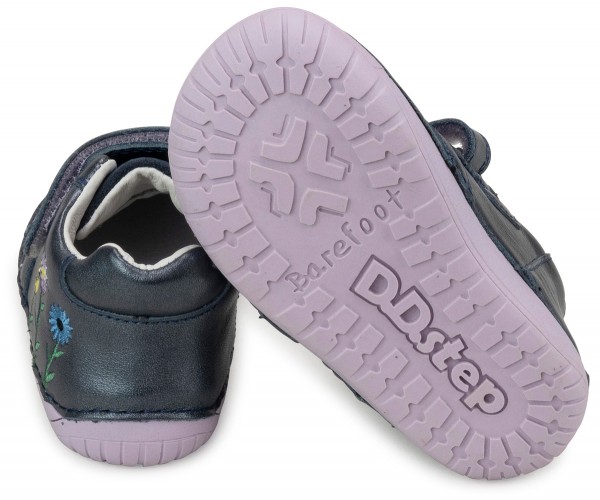 DD Step ~ MidCut Klettschuh Leder ~ Purple