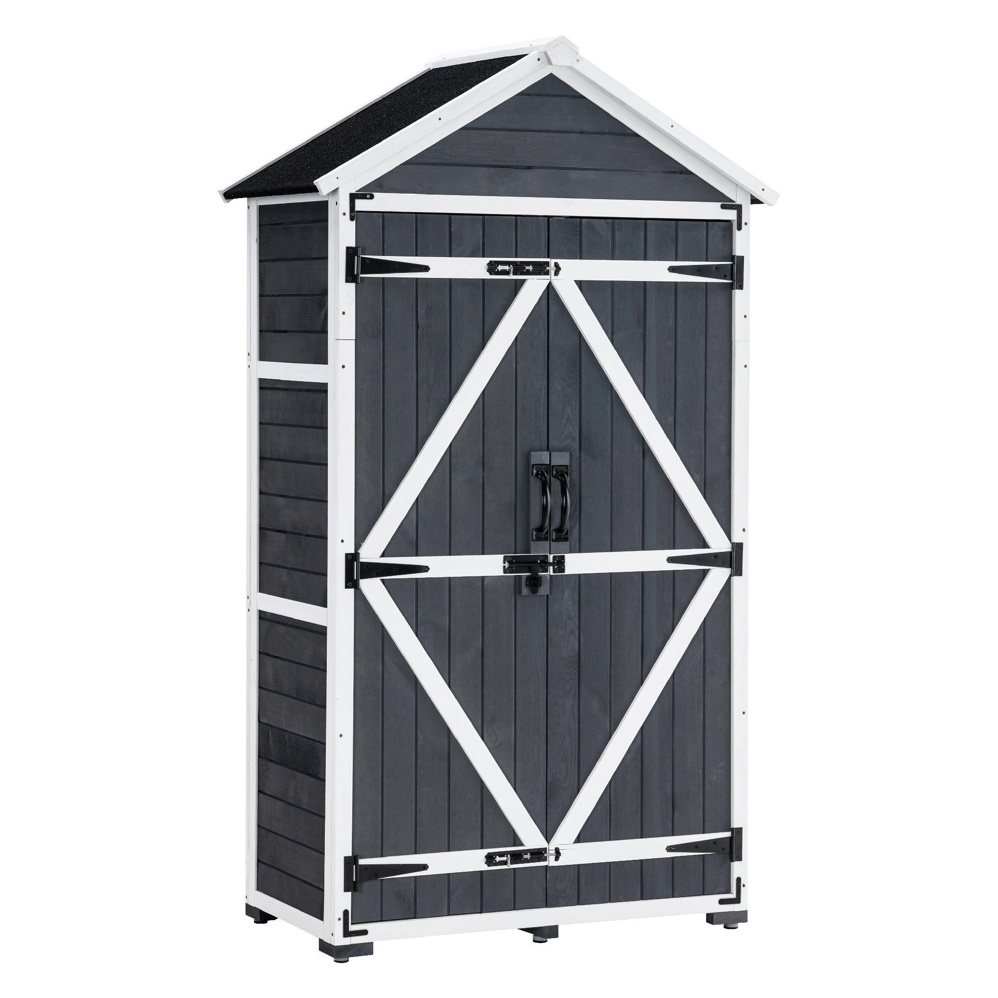 MCombo Gartenbox MCombo Gartenschrank Werkzeugschrank 1000, Outdoor-Schrank Gartenbox, Satteldach, Holz48 X 90 X 178 cm