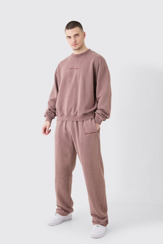 Tall kastiger Oversize Limited Sweatshirt-Trainingsanzug