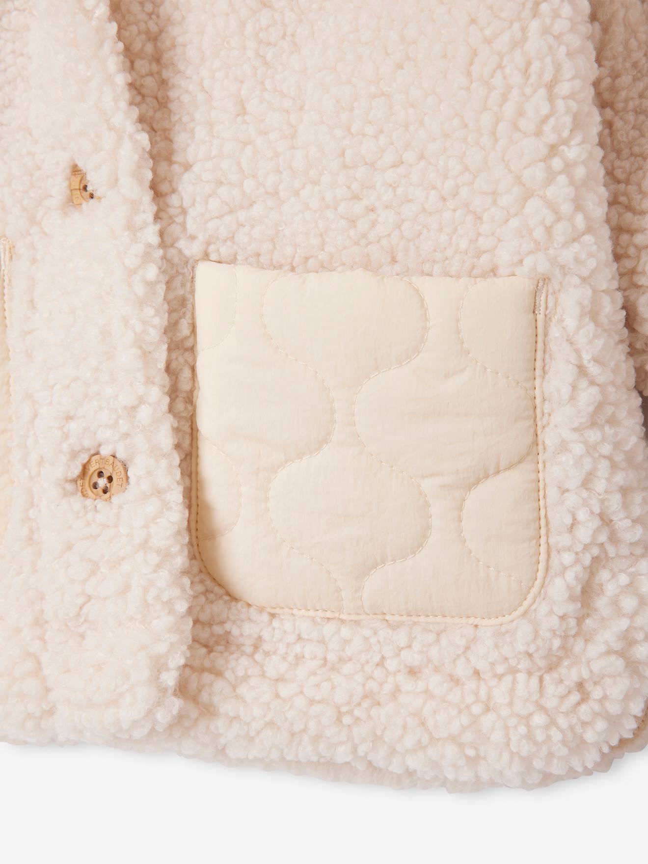 Vertbaudet Baby Steppjacke mit Kapuze - wollweiß
