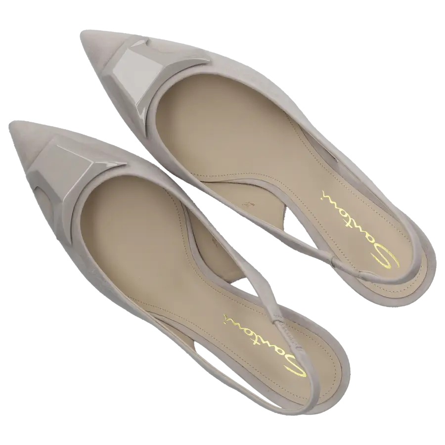 Santoni - Slingpumps SIBILLE Veloursleder - grau