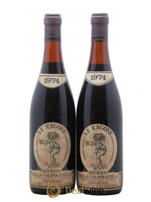 Italie Amarone Recioto della Valpolicella Le Ragose 1974 - Lot de 2 Bouteilles