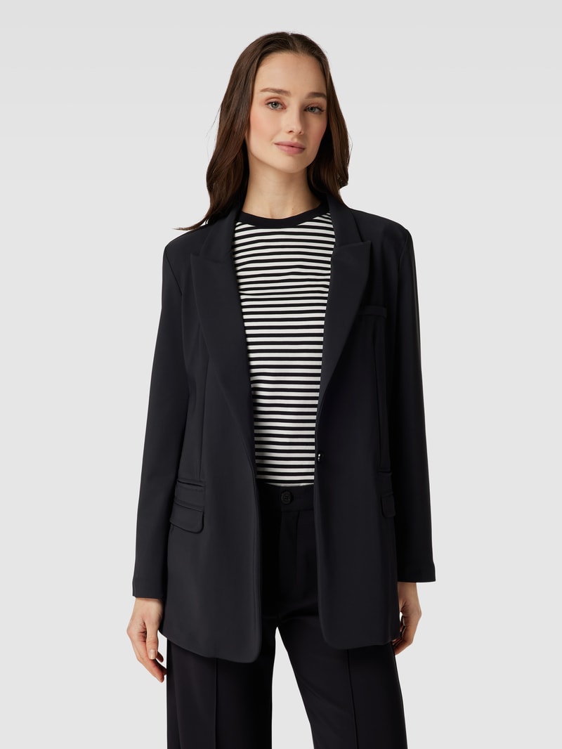 Blazer mit Paspeln Modell 'Epic' in schwarz