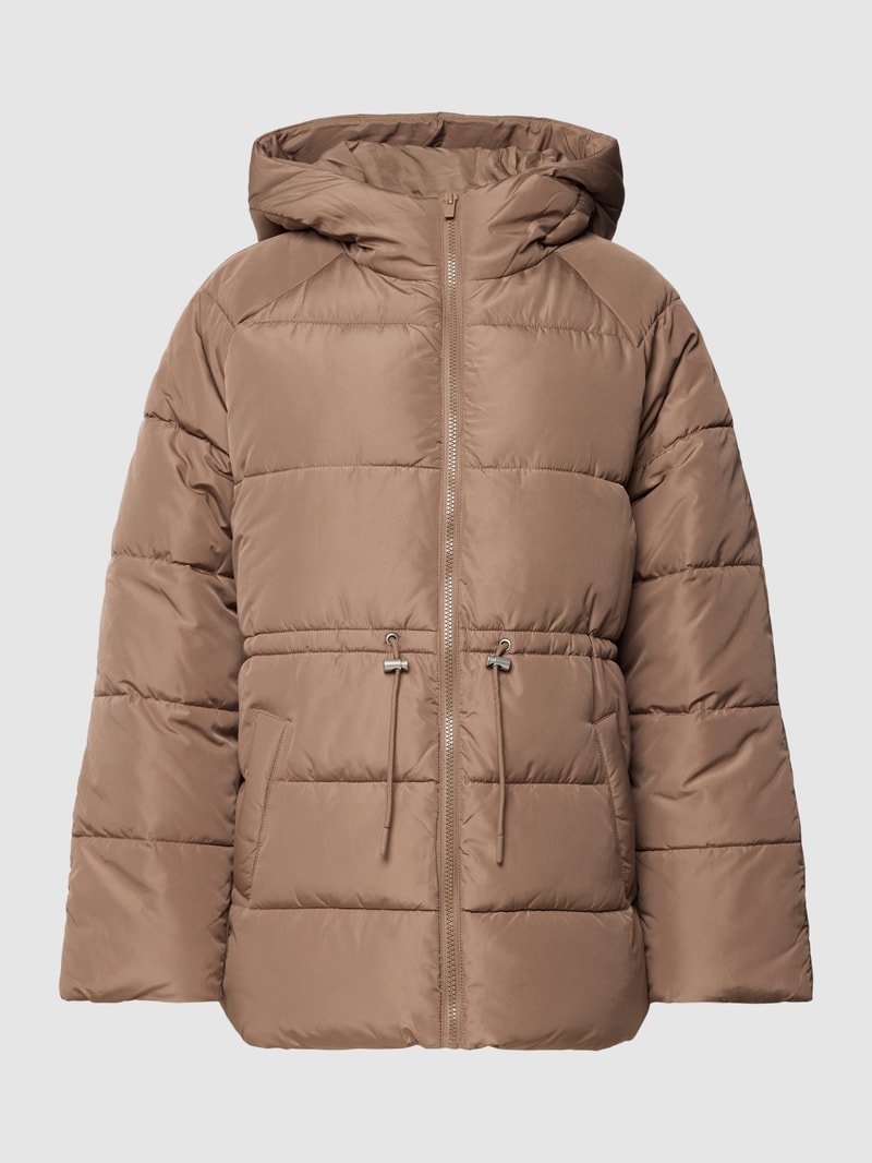 Steppjacke mit Kapuze Modell 'LEANA' in taupe