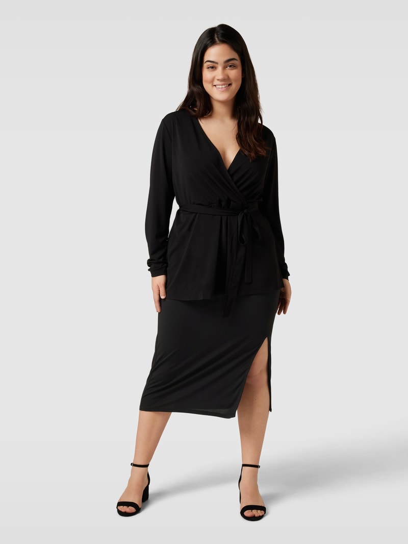 PLUS SIZE Midirock von Evoked Vila Modell 'VIBORNEO' in schwarz